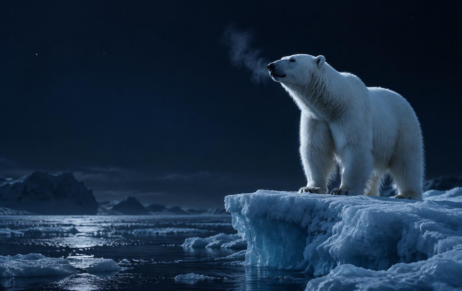 Eisbär auf einer Eisscholle – das Wappentier von Mardo